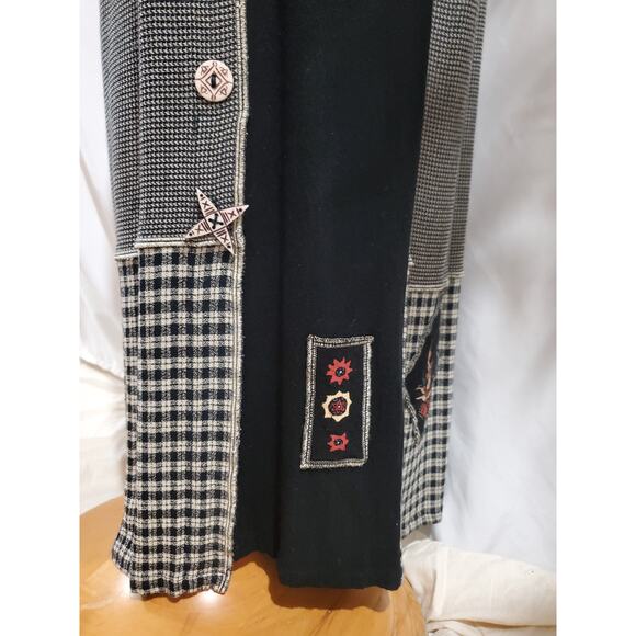 Vintage Alexandria Pierce Pull On Artsy Skirt Size 1X Buttons Painted Cottage - Picture 6 of 14